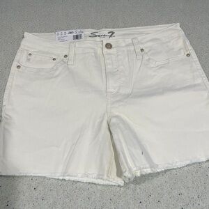 Seven7 Women's Bone color Jean Shorts